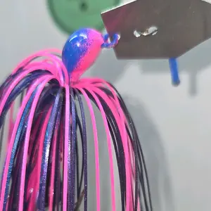 #B065 3/8 oz Bladed Flipping Bass Jig in Metallic Dawn