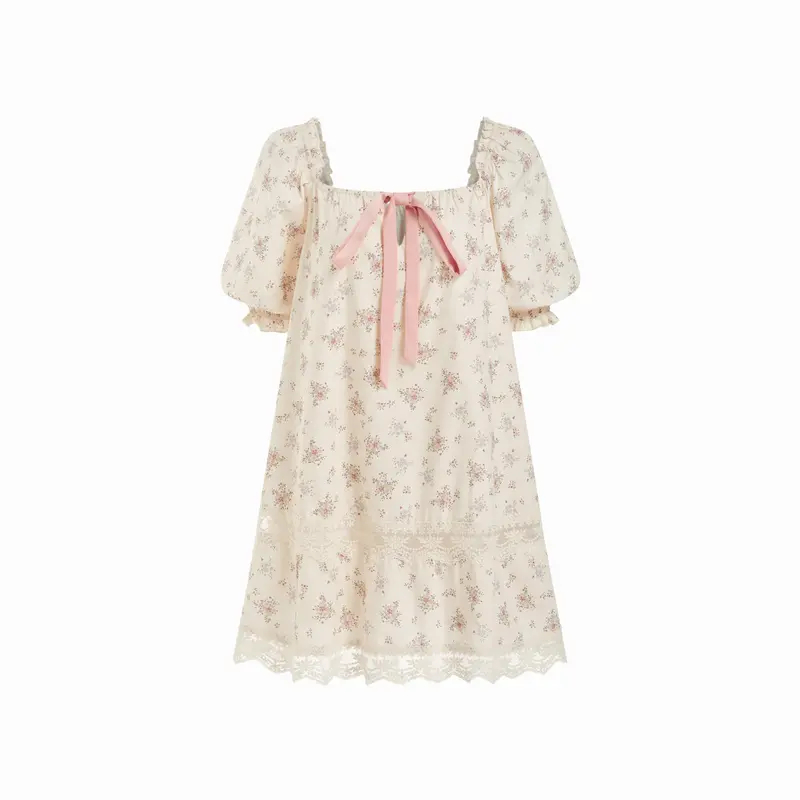 cider floral puff sleeve mini dress Floral Puff Sleeve Mini Dress