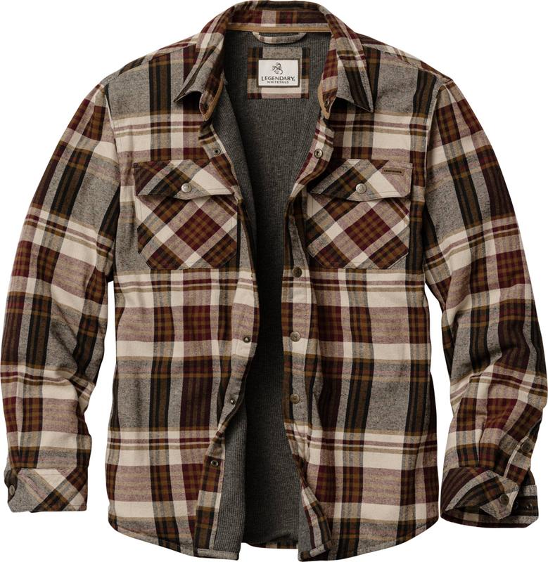 Legendary Whitetails Men's Archer Thermal Lined Flannel Shirt Jacket