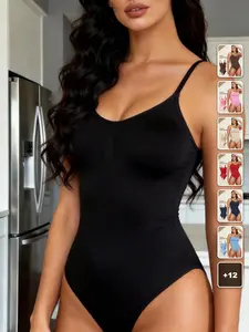 BLUELIFE Tummy control shapewear jumpsuit seamless thong bottom slimming body sculpting everyday essential
