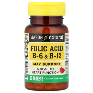 Mason Natural Folic Acid B6 & B12, 90 Tablets