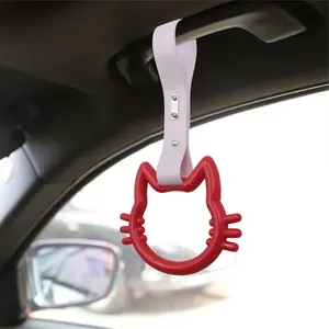 Hello Kitty red jdm TSURIKAWA ring subway train bus white Handle strap charm drift