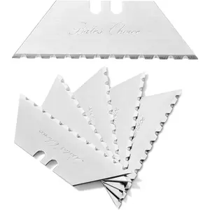 Utility Knife Blades - Serrated Edge, 40 Pack - Box Cutter & Razor Blades Replacement - Refills for Box Cutters
