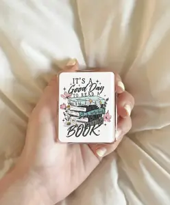 Cute Floral Book Stack Kindle Grip - Magnetic eReader Grip Stand - Book Lover Accessory