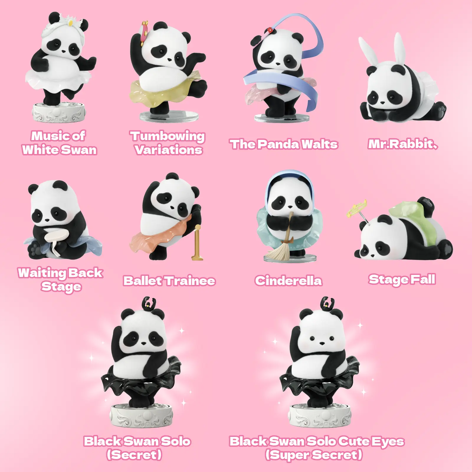 52TOYS Panda Roll Ballet Performance Series Collectible Toy Kawaii Creative Gift Room Decor Desktop Decoration Gift for Birthday Part Figurine Statue