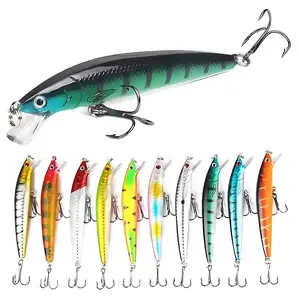 10cm/9g Hard Fishing Lure Baits Floating Minnow Artificial Bait Ocean Boat Fishing Lure for Bass Fishing