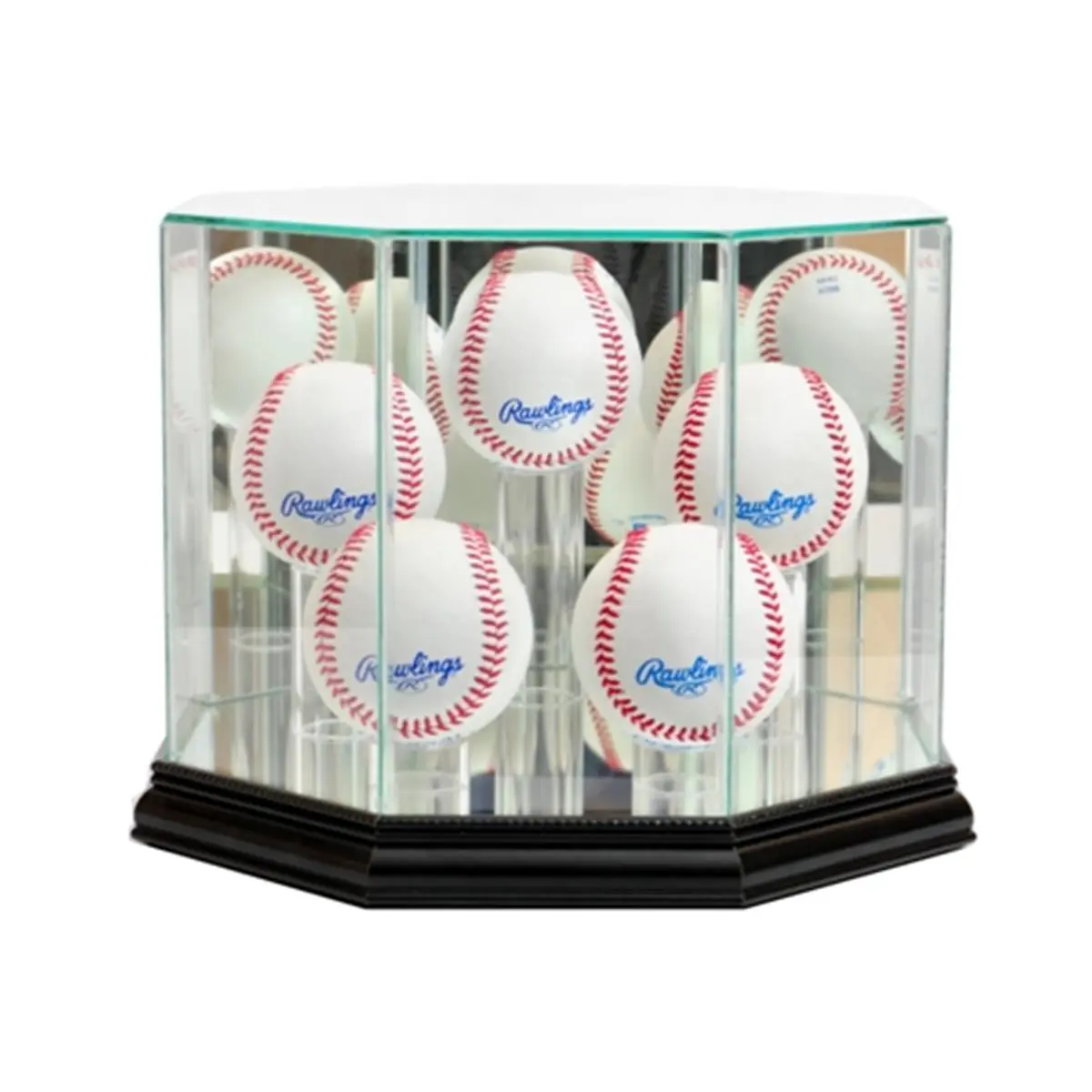 Perfect Cases  Octagon 5 Baseball Display Case- Black