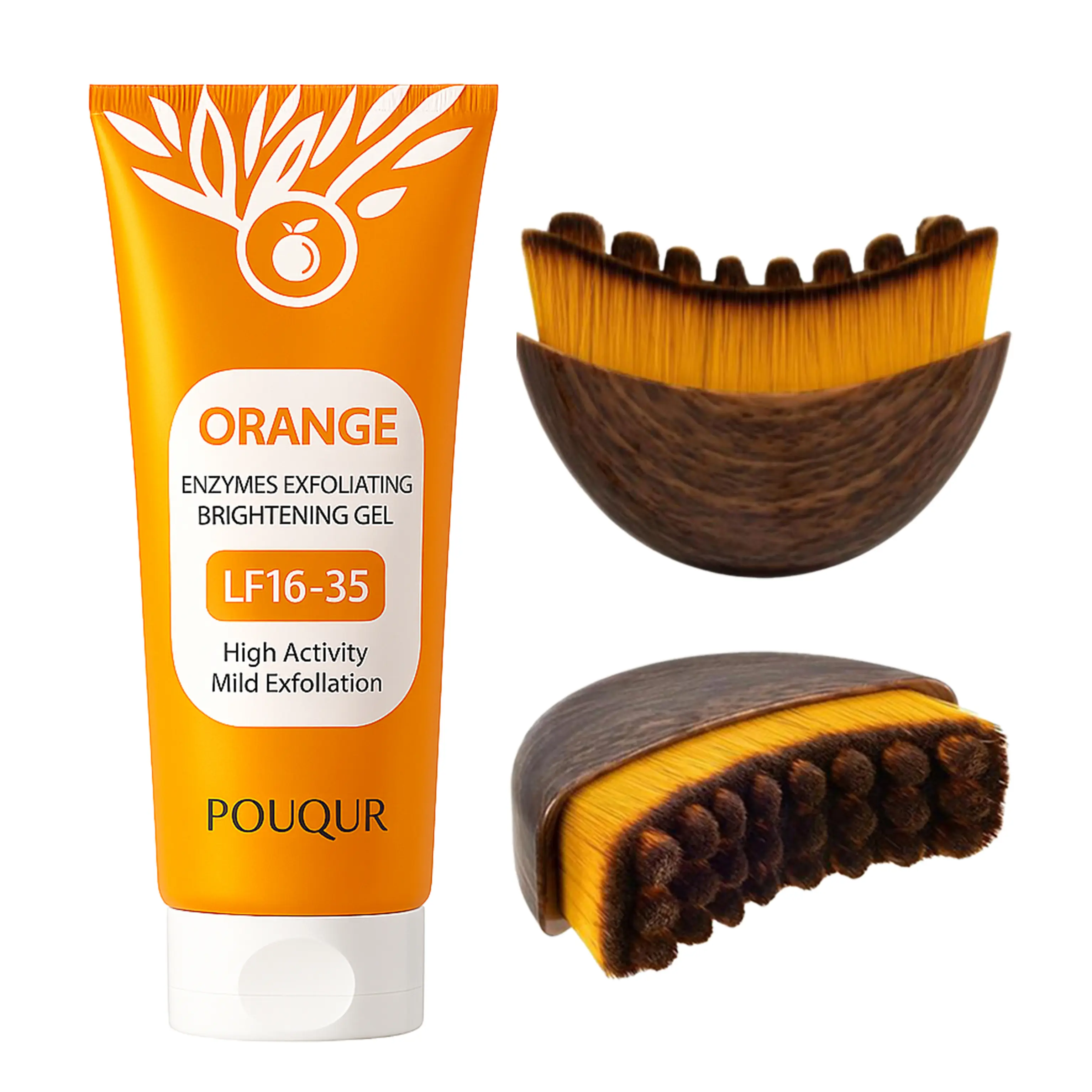Orange Gel + Face Brush(1 Gel + 1 Brush)