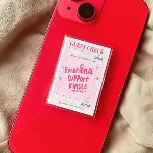 Guest Check Kindle Grip, Book Lover Phone Accessory, Retro Receipt Design Phone Holder, Emotional Support Kindle Bookish Merch, Reading Accessory for Phone Case, Cute Gift for Librarian or Teacher