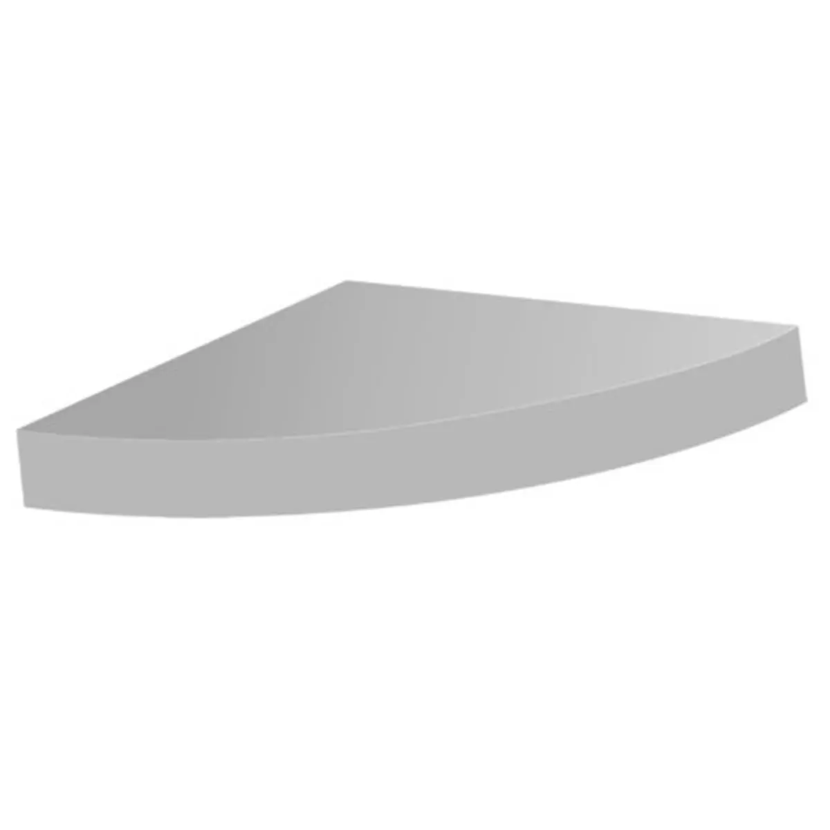 212 MAIN Contemporary Wooden Wall Corner Shelf - 12x12x1.75", Grande Silver Home Decor Shelving Unit with Hidden Brackets by Amore Designs