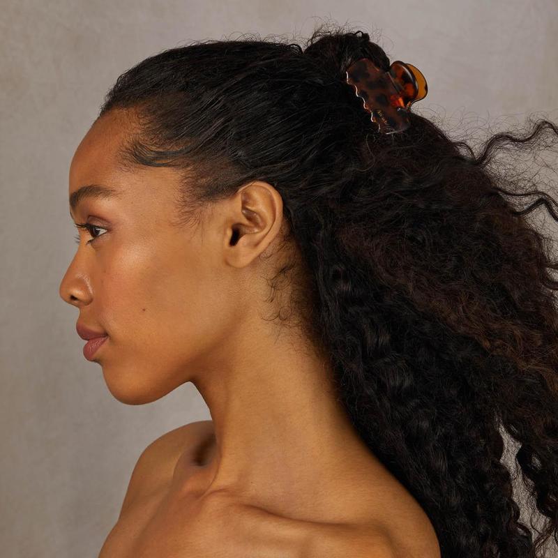 Recycled Plastic Cloud Claw Clips 2pc Set - Black & Tort