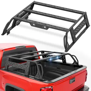 Pickup Truck GMC Sierra 1500 & Chevy Silverado 1500 Bed Racks​ Compatible with​ 2016-2018 13.8" High Full-Size Truck Rear Ladder Rack