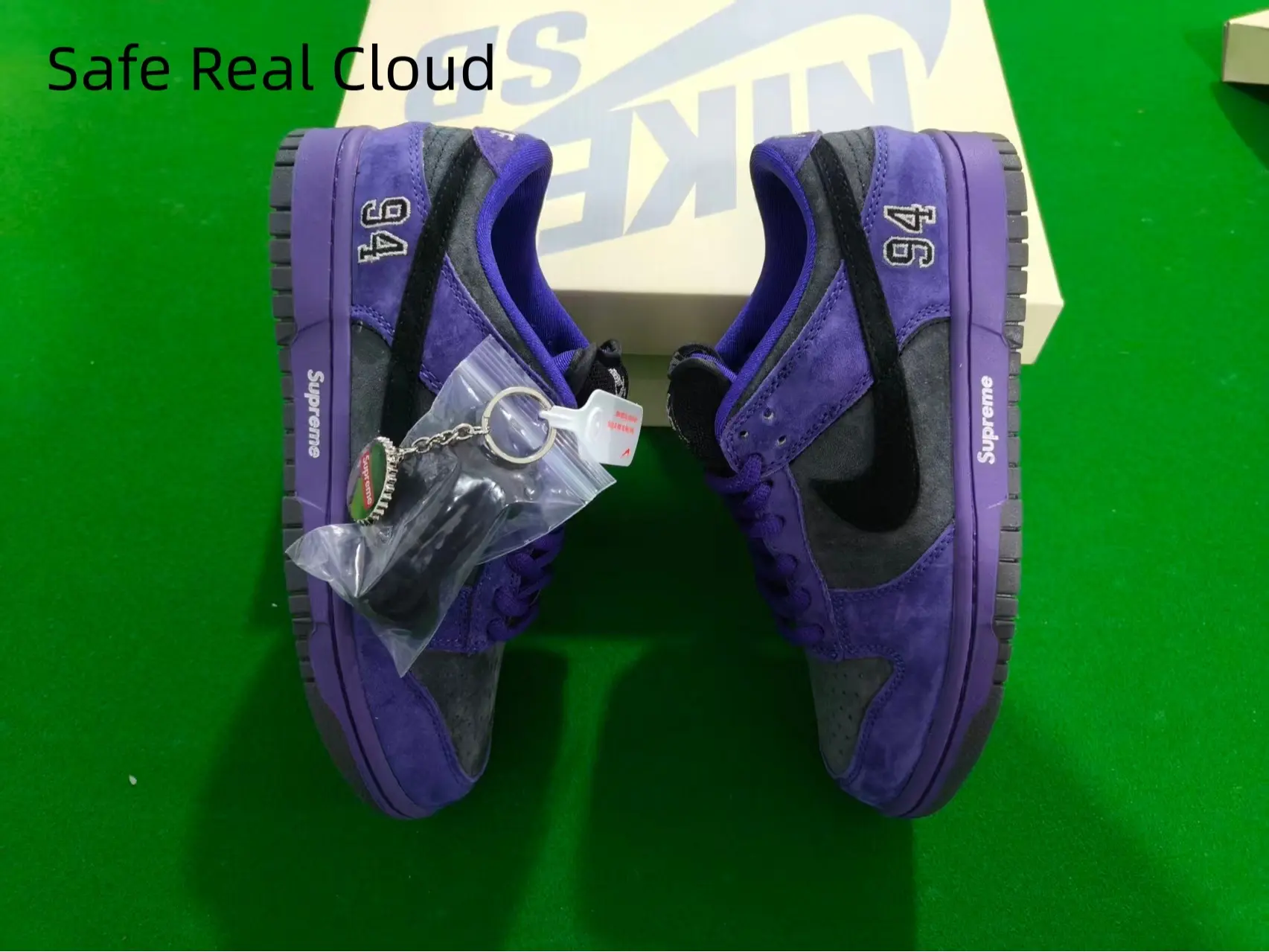 Purple Black Color Block Suede Low Top Matching Color Outsole Retro Skate Sneakers
