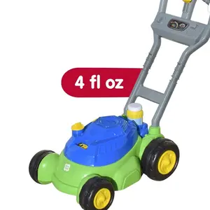 Push N Bubble Play Day Juguete for Cortacésped with 4 fl oz Solution, Battery-Free, Safe for Kids 2+ Years