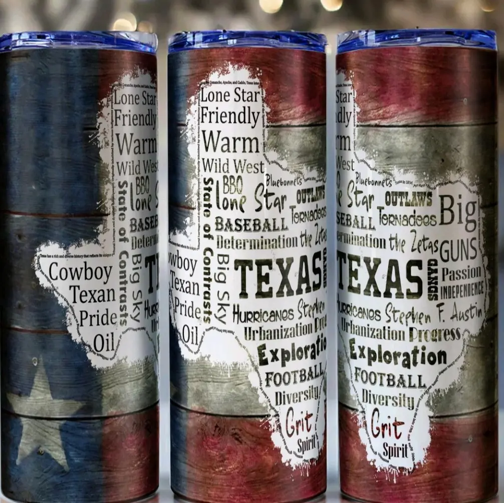 Texas 20oz sublimation tumbler