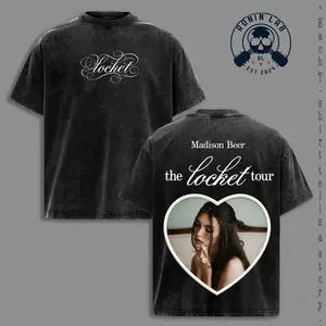 Madison Beer The Locket Tour 2026 Vintage T-Shirt, Pop Concert Graphic Tee, Retro Aesthetic Streetwear Oversized Fan Merch Shirt