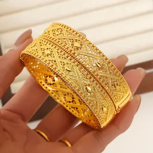 24K Gold-Plated Viral Gold Beaded Cuff Bracelet for Women Boho Chic Open Cuff Everyday Stackable Jewelry Perfect Gift ldea Matching Charm Bracelets for Women