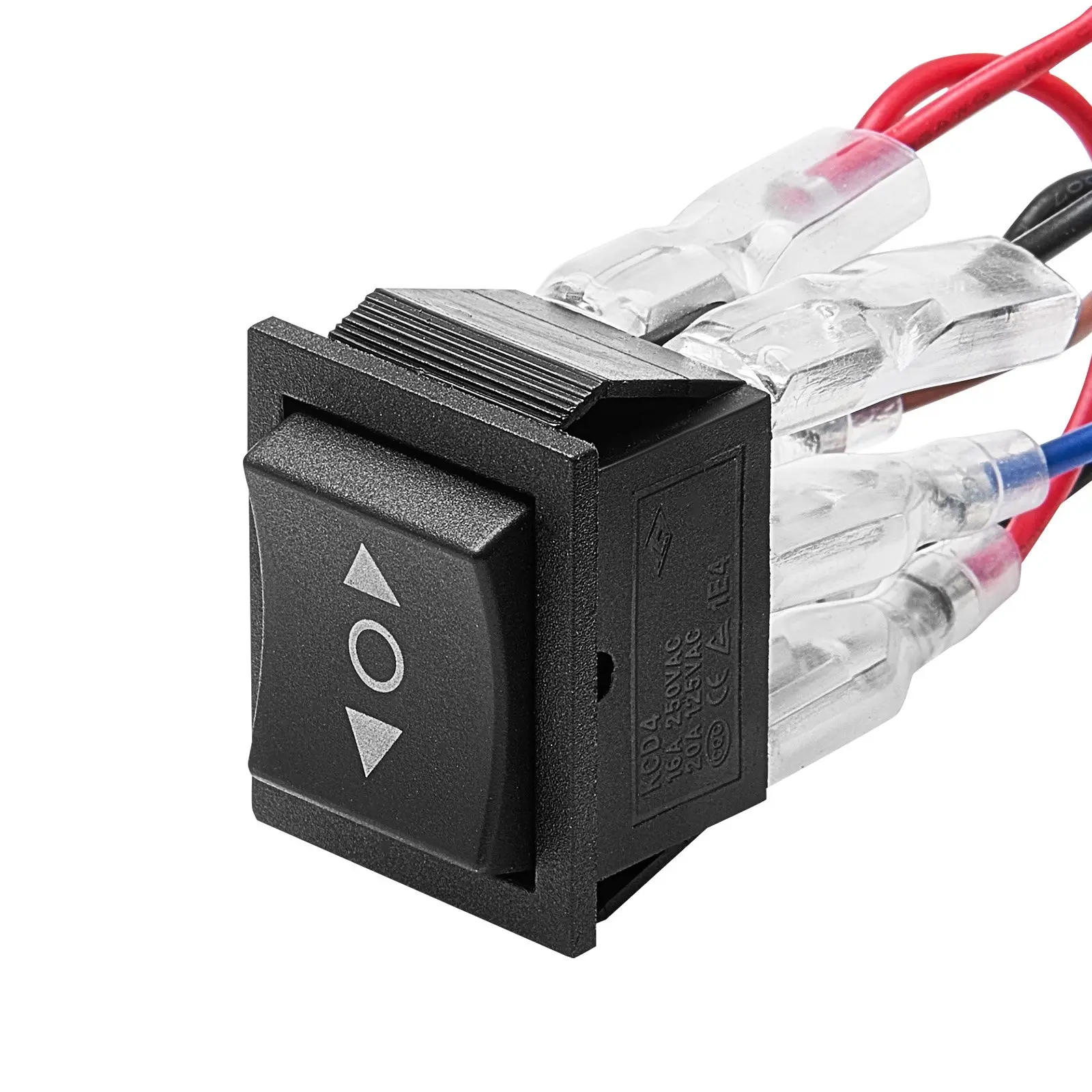 【DealsForYouDays】VEVOR Rocker Switch, 6 Pin Momentary DPDT Rocker Switch, 3-Position (ON)-Off-(ON) Polarity Reversing Switch AC 250V/16A 125V/ 20A for Auto Car Boat Household Appliances