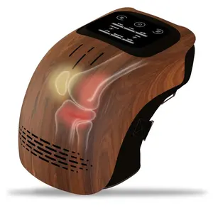 Premium Walnut Color Portable Comfort Electric Knee Massager Rechargeable - Personal Care Appliance for Best Knee Massage Experience Gift