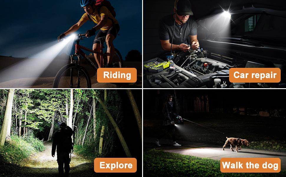 LED Flashlight Keychain Light, USB-C Rechargeable Torch with Hanging Hook, 200 Lumens Super Bright, Compact Emergency Lantern for Camping, Hiking, Home, Office, Power Outages - Long Runtime LED Flashlight, Hiking Essentials, Modern Lighting, Durable Build