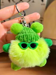 Cute Small Coal Ball Bag Accessories, Plush Backpack Charm, Cartoon Keychain, Car Key Ring, Cute Animal Pendant, Perfect Gift