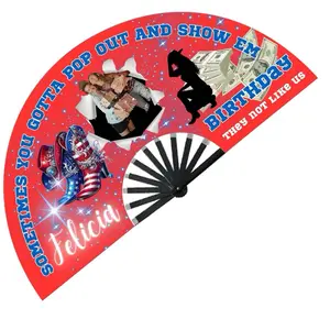 WHERE THEM FANS AT Custom 13 inch Clack Fan 2025 New Line Dance Popping Fan Bohemian Style Hand Clack Fans for Line Dancing & Performances Foldable Portable Design handheld