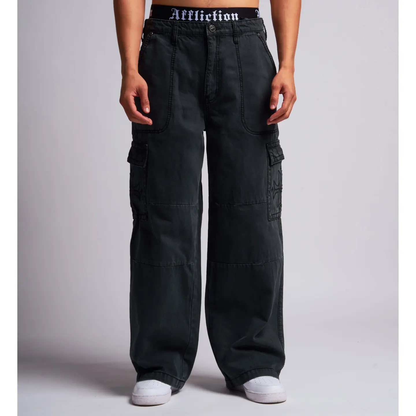 Affliction Men's Wide Leg Cargo Pant
