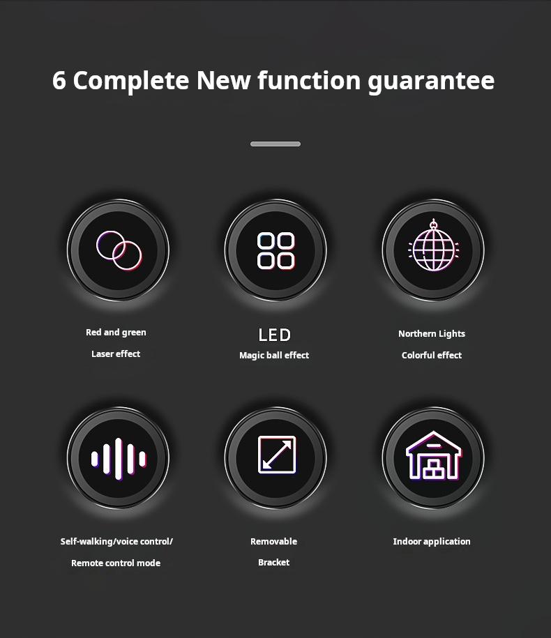 Northern Lights Projection Lights Magic Ball Design Colorful Rotating Stage DJ Disco KTV Home  Bedroom Atmosphere Creation LED 12W Remote Control decor gift water ripple  birthday game party aurora lamp starry projector