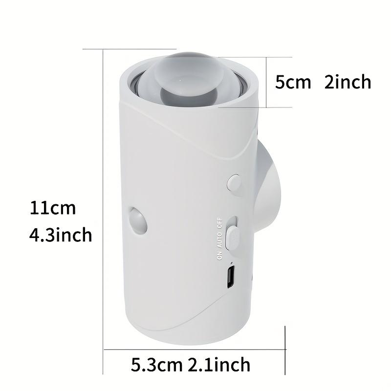 2Pcs Smart LED Night Light, USB Powered, 1500mAh Rechargeable Lithium Battery - 18650 Series, RGB Gradient Lighting, Motion Detection, Magnetic Wall Mount Design, Not Waterproof, Button Control, With USB Port, Suitable for Indoor Use, Entryway, Bedside Ta