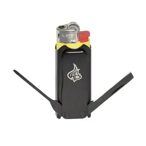 LighterBro MICRO 7 in 1 Multitool Case for Mini Bic or Mini Clipper Lighters & great for BBQn', boating, camping, EDC, fishing, gardening, hiking, partying, skateboarding, tinkering & various outdoor activities