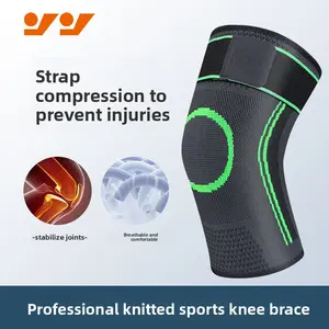 Sports Knitted Knee Pads Men's Knee Protective Cover Basketball Soccer Joint Protection Skipping Rope Running Strap Pressurized Protective Gear