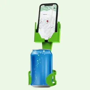 Lime Green Cell Phone Seat Smartphone Mount Ultimate Universal Cup Holder Mobile Phone Stand Fits Round Cup Holders 3 to 4 Inches Wide Hands-Free Drive Easy Install One Hand Operation Vertical Horizontal Compatible with All Phones Including Cases
