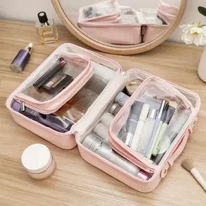 Travel Essential Transparent Hanging Toiletry Bag, Unisex Clear Storage Pouch for Men & Women, Must-Have Travel Accessory