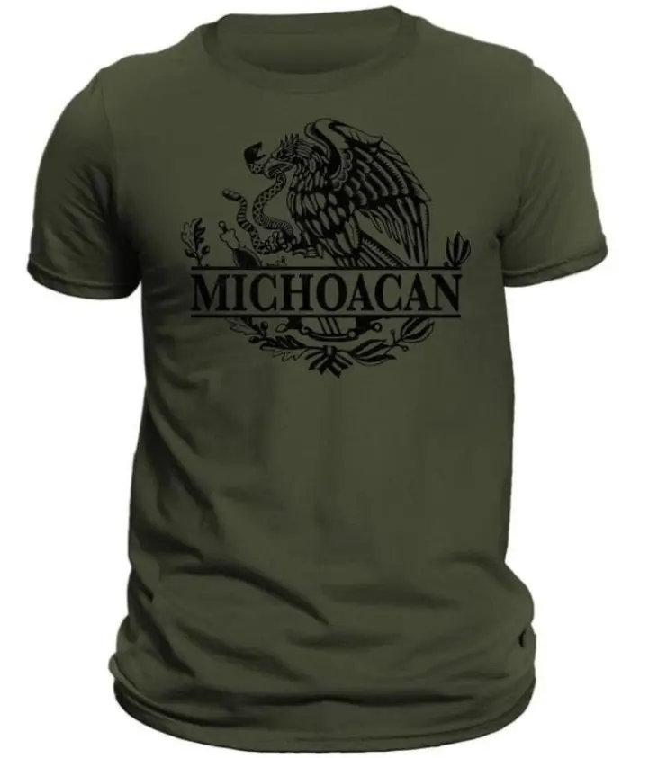 Michoacan Mexico Eagle Emblem Mexican Flag T-Shirt, Full Sizes, Full Colors, Gift for Him, Streetwear, Cool Men's Shirt