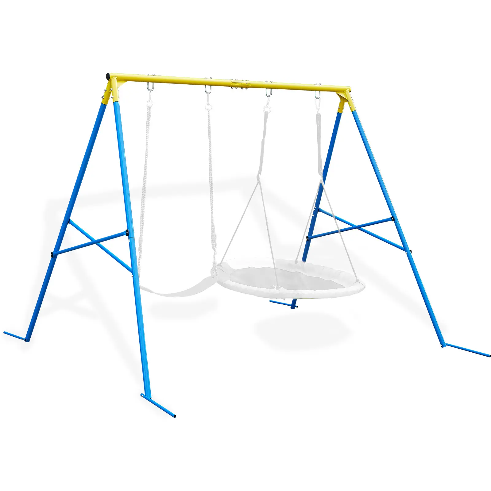 Swing Stand A Frame For 2 Swings,550lbs Metal Saucer Tree Swing Frame Heavy Duty,70” High And 97” Wide,All Weather Resistant Anti-Rust,For Kids Adult Outdoor Backyard(without swing)