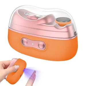 4 in 1 Electric Nail Clipper & Polisher with LED Light, UV Light,2 Speeds, Built-in Storage ,Trim, Shape & Smooth Press-On Nails Perfectly,  Safe for Baby & Seniors, Ideal Gift for Family and Friends