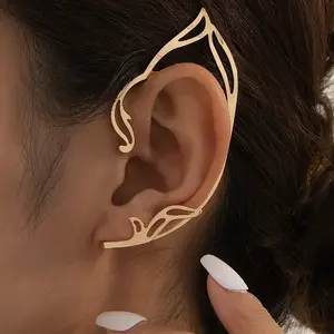 Fashion Geometry Pattern Elf Earrings-No Piercing Needed, Zinc Alloy, Retro and Sexy Style Ladies-Suitable for Daily Wear Or Party Jewellery Design