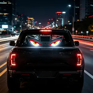 Dynamic LED Devil Eye Warning Light, Solar-Powered 5 Lighting Modes, Waterproof Safety Strobe Light with Suction Cups for All Vehicles