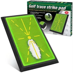 Golf Trace Strike Pad, 1 Set Sequin Golf Hitting Mat, Golf Training Sports Equipment for Indoor & Outdoor