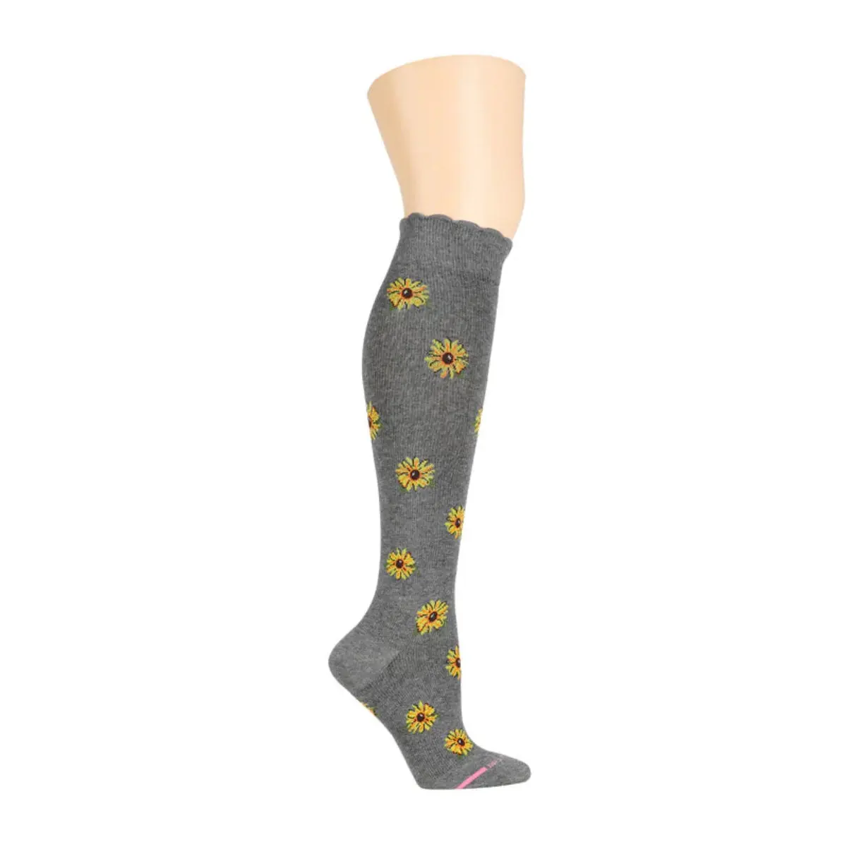Women's Dr. Motion Sunflower Style Compression Knee-High Socks - 8-15 mmHg, Comfortable Fit, Breathable Spandex-Nylon-Cotton-Polyester Smooth Fabric for Everyday Leg Support