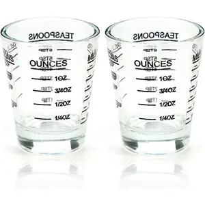 Shot Glasses Measuring cup Liquid Heavy Glass Wine Glass Espresso Shot Glass 26-Incremental Measurement 1oz