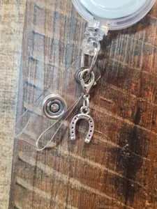 Horseshoe ~ Cowboy ~ ID Badge Reel Charm ~ Custom Made Charms ~ Badge Buddy ~ Badge Accessories ~ Texas ~ Badge Charm