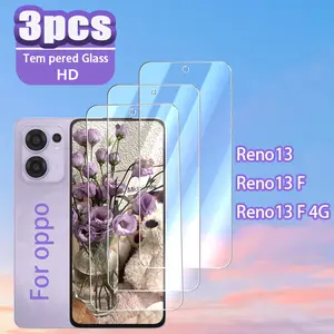 3pcs Tempered glass Film For OPPO Reno13/OPPO Reno13 F/OPPO Reno13 F4G Special Protective Film/Fit the phone/High definition/Smooth hand feel/Christmas gift