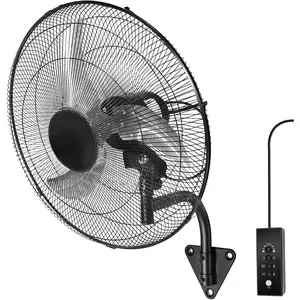 18 Inch Outdoor Oscillating Wall Mount Fan, 3 Speed High Velocity  Cooling, IP44  Wall Mounted Fan 90? Oscillation & 30? Tilt (ETL-Certified)