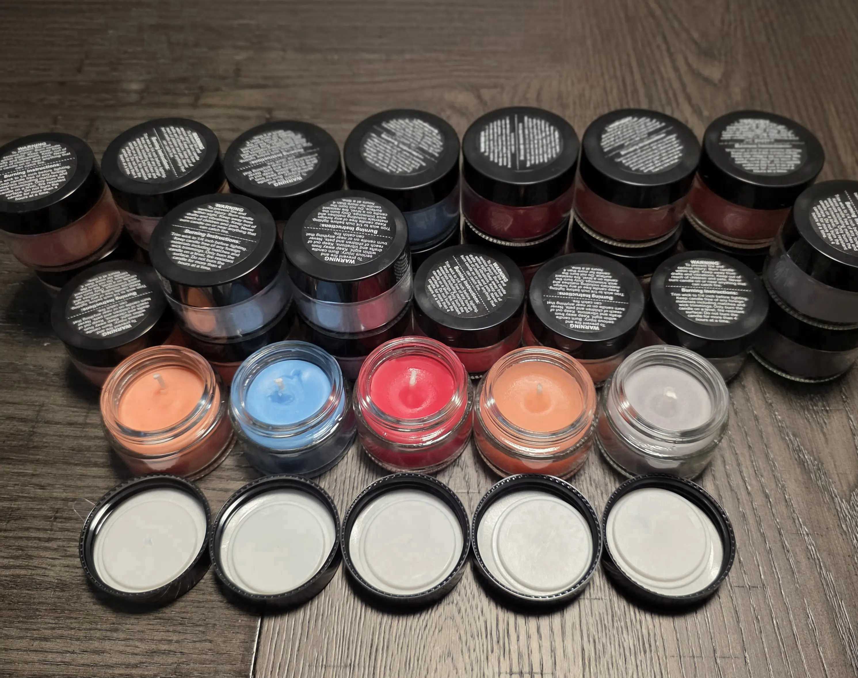 1oz Homemade Tea Light Candle in Assorted Colors for Aromatherapy and Relaxation