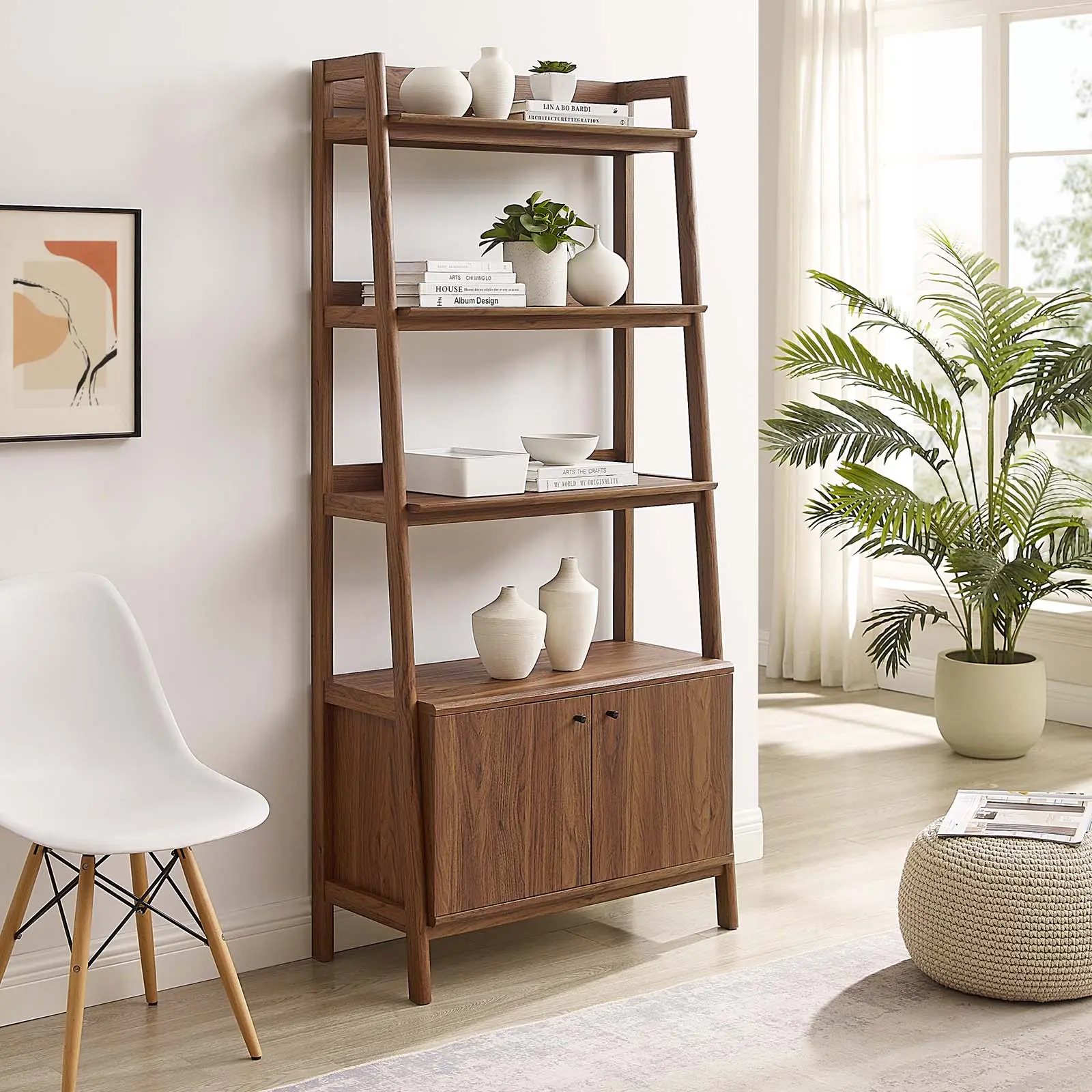 Modway Bixby 33" Bookshelf in Walnut Modway Bixby 33" Bookshelf in Walnut