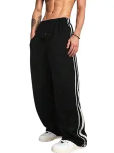 freeship Men’s boys’ sports  with pockets, solid color training/jogging ,straight street-style design, fashionable basic wide-leg jogger  for men  bagg sweatpants black gym workout clothes shorts summer fit bottoms Casual Loose-Fit Drawstring Pants slacks