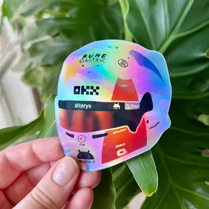 Lando Norris holographic helmet sticker