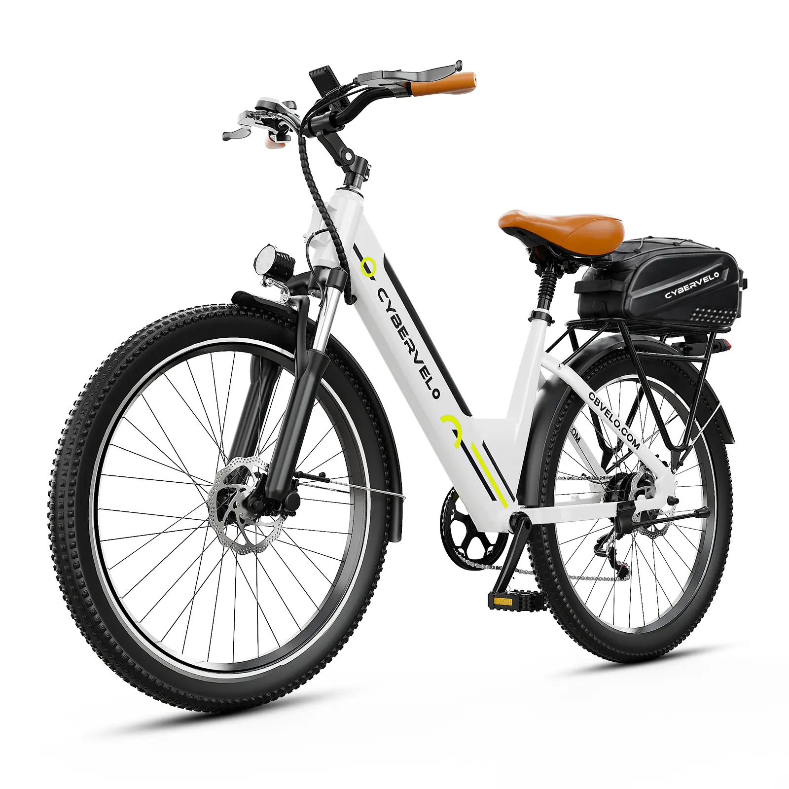 1000 Peak Adult All-Terrain E-Bike for E-Biking, 26" 7-Speed Utility Bicycle with Removable Bat. (Up to 60 Mi Range) for Commute, Includes Bicycle Rim & Stand Rack