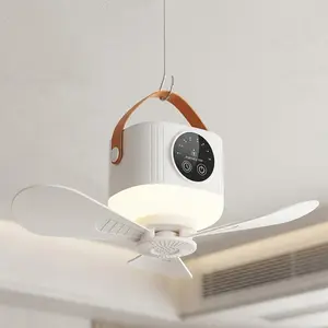 🌙 Quiet Sleep Companion | USB Ceiling Fan With Remote And Timer | Dimmable Night Light Bed Fan USB Rechargeable Fan